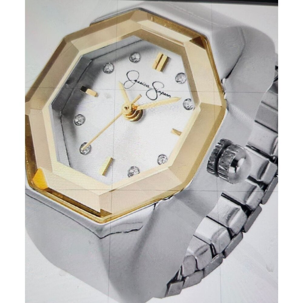 Jessica Simpson silver tone ring watch 22 mm - Picture 2 of 4